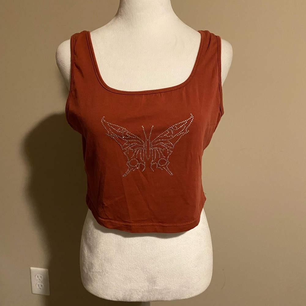 Women’s Butterfly Sparkle Crop Top XL